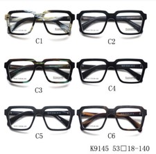 Hand Made Vintage Square Eyeglass Frames Black Full Rim Retro Glasses Men Women