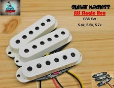 G.M. Single Hex, Single Coil Set, White with Black Hex Poles