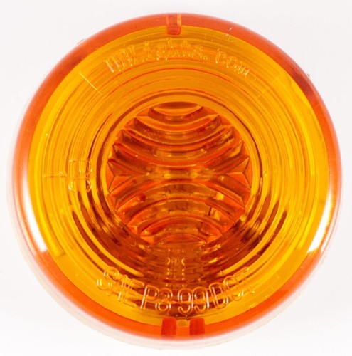 2 Inch Amber Round Sealed Side Marker Clearance Lights - Pack Of 2 For Trucks/Trailers