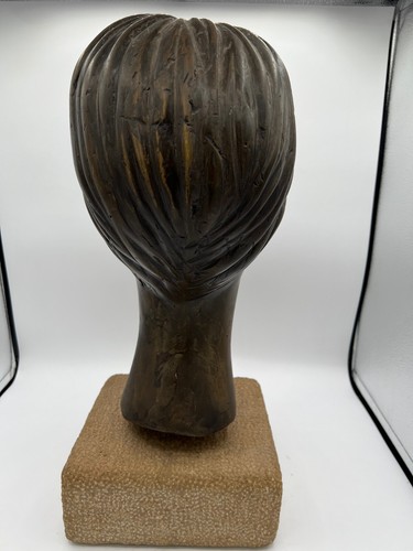Vintage Wooden wood Head / Neck on Stand - Unknown Women / Solid - 29 Pounds - Picture 9 of 19