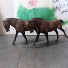 VTG 1970s Breyer Horse Seal Brown Cantering Welsh Pony Model no. 106 (Set of 2)