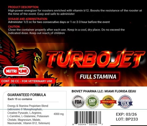 Turbojet 30CC Higher Energizer Anabolic Booster For Rooster Vitamina ...
