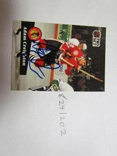 1991 1992 Pro Set Adam Creighton signed NHL Hockey Card 2