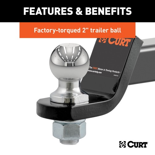 For 23-24 Chevy Colorado Trailer Hitch 4 Pin Wiring 2" Ball Fits All Curt 8K 2" - Picture 17 of 21