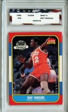 1986 Fleer Basketball #46 Roy Hinson AGC 9 Mint Philadelphia 76ers