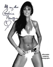CAROLINE MUNRO - BOND & HAMMER GIRL & MODEL. In Pers. COA. 10"x8"  #875