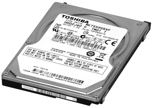 Hard Drive Toshiba MK7559GSXF HDD2J60 750GB 5400U/Min 8MB SATA II 2.5'' Inch - Picture 3 of 3