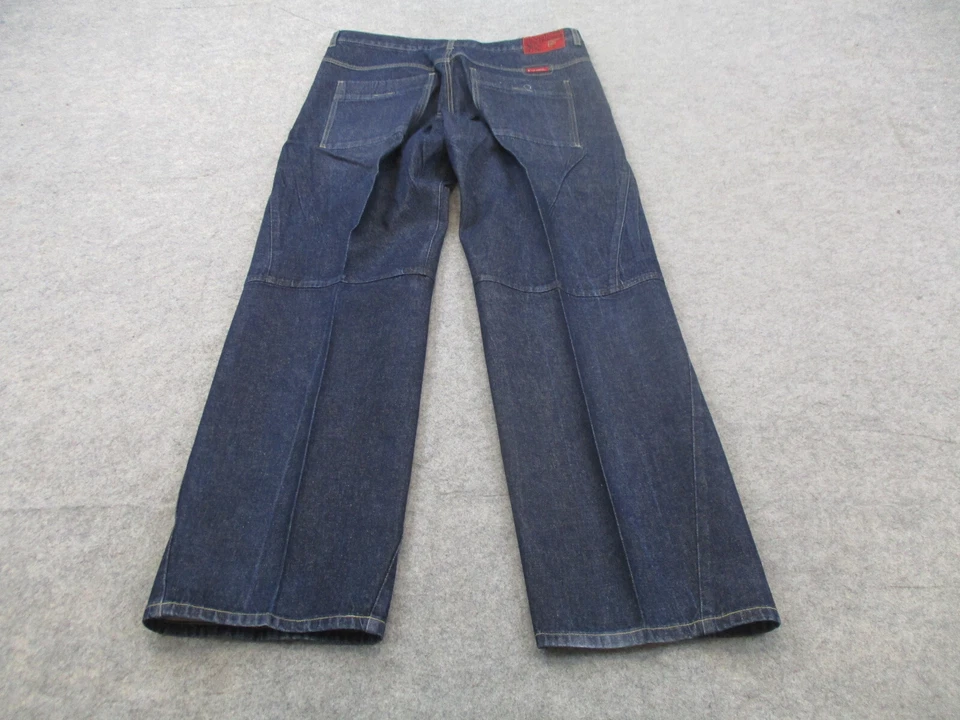 Pantalones de mezclilla Reverb para hombre 40 azules pierna recta holgados Y2K patinador ropa de calle 40x32 Foto 4 de 4