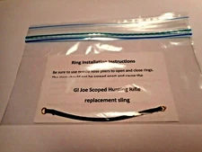  GI Joe Scoped Hunting Rifle / Grenade Launcher Replacement Sling w/Brass Rings