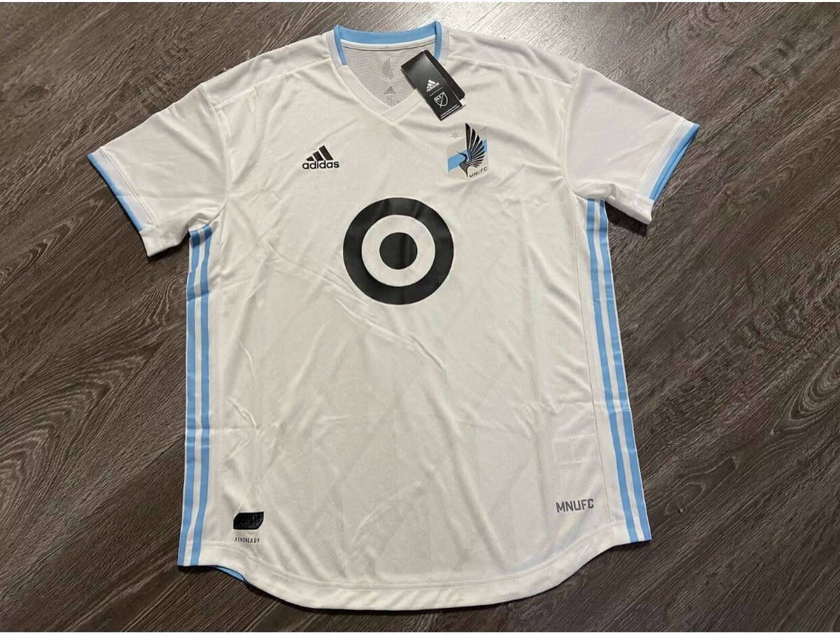 ユナイテッド2020/21awayマクトミネイadidasサッカーユニ ADIDAS Minnesota United FC MLS White 2020 Drift JERSEY MENS NWT