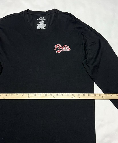 Polo Ralph Lauren Men’s Long Sleeve Sleep Shirt Color Black Size M - Picture 3 of 5