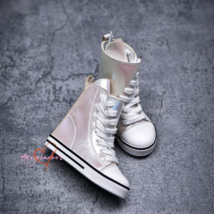 1 4 1 3 Uncle BJD High Top Shoes Inclined Shoelaces Long Tongue Fantasy Pink AOD