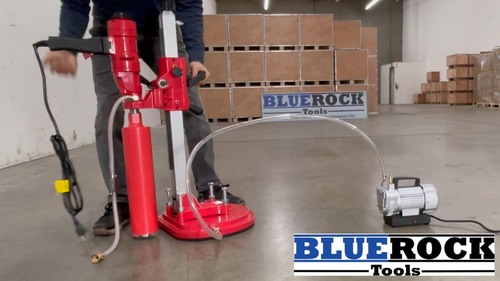 BLUEROCK Modello Z1VB Base di aspirazione universale per supporto trapano nucleo in calcestruzzo - Video 1 di 1