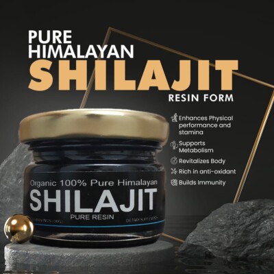 Pure 100% Himalayan Shilajit, Soft Resin, Organic Exp.10/2026 30gm (60 servings)