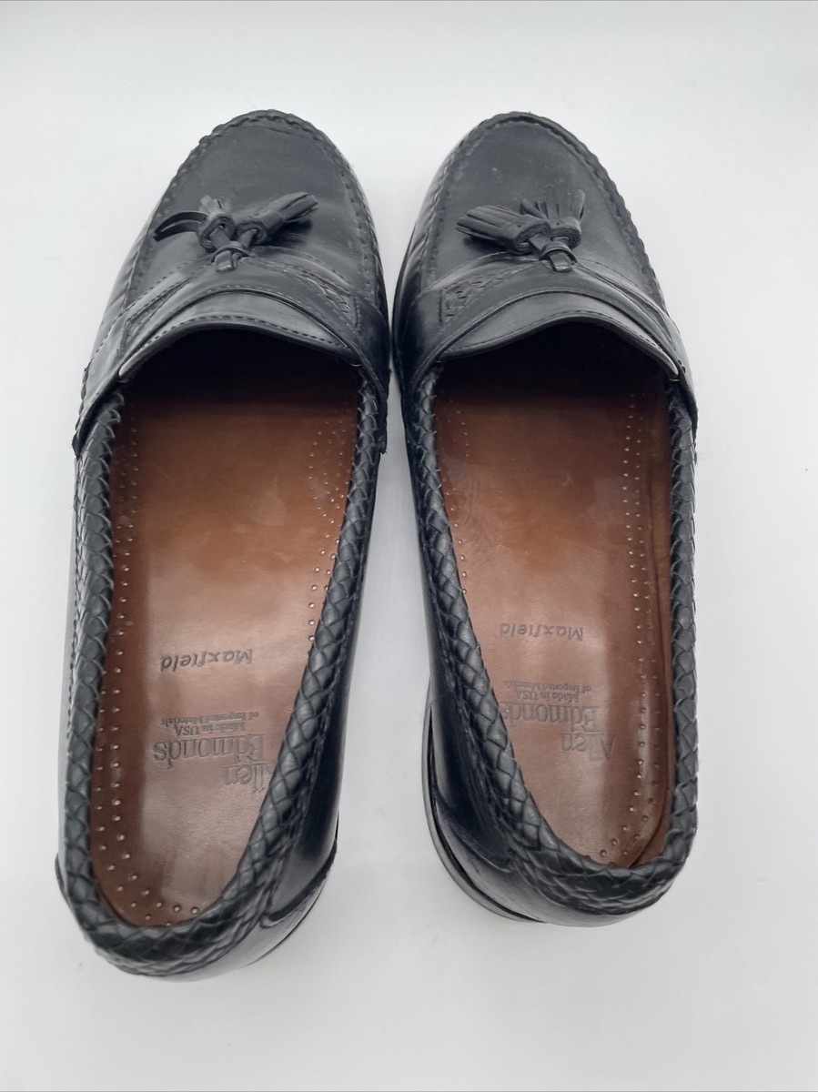 Allen Edmonds Stowe Tassel Loafers Black Leather Made in USA Mens Size 12 ALLEN EDMONDS USA STOWE BLACK CALF LEATHER TASSEL LOAFERS  main image 4