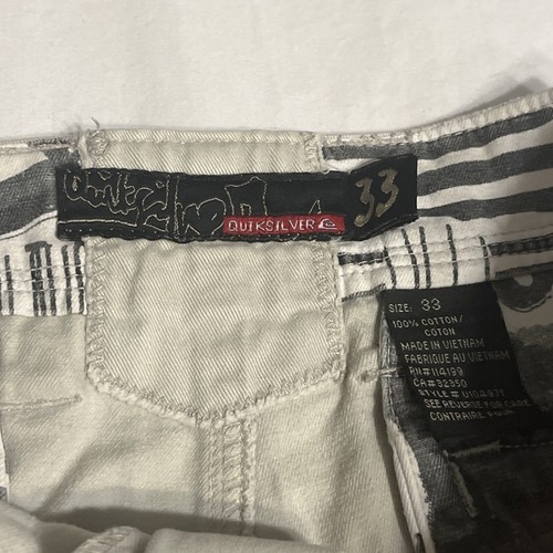 Vtg Quicksilver Cargo Shorts Embroidered Men’s Size 34 Tan Baggy Skater - Picture 7 of 10