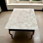White Quartz Countertop, Agate Dining Table Top, Quartz Center & Bar Counter Top
