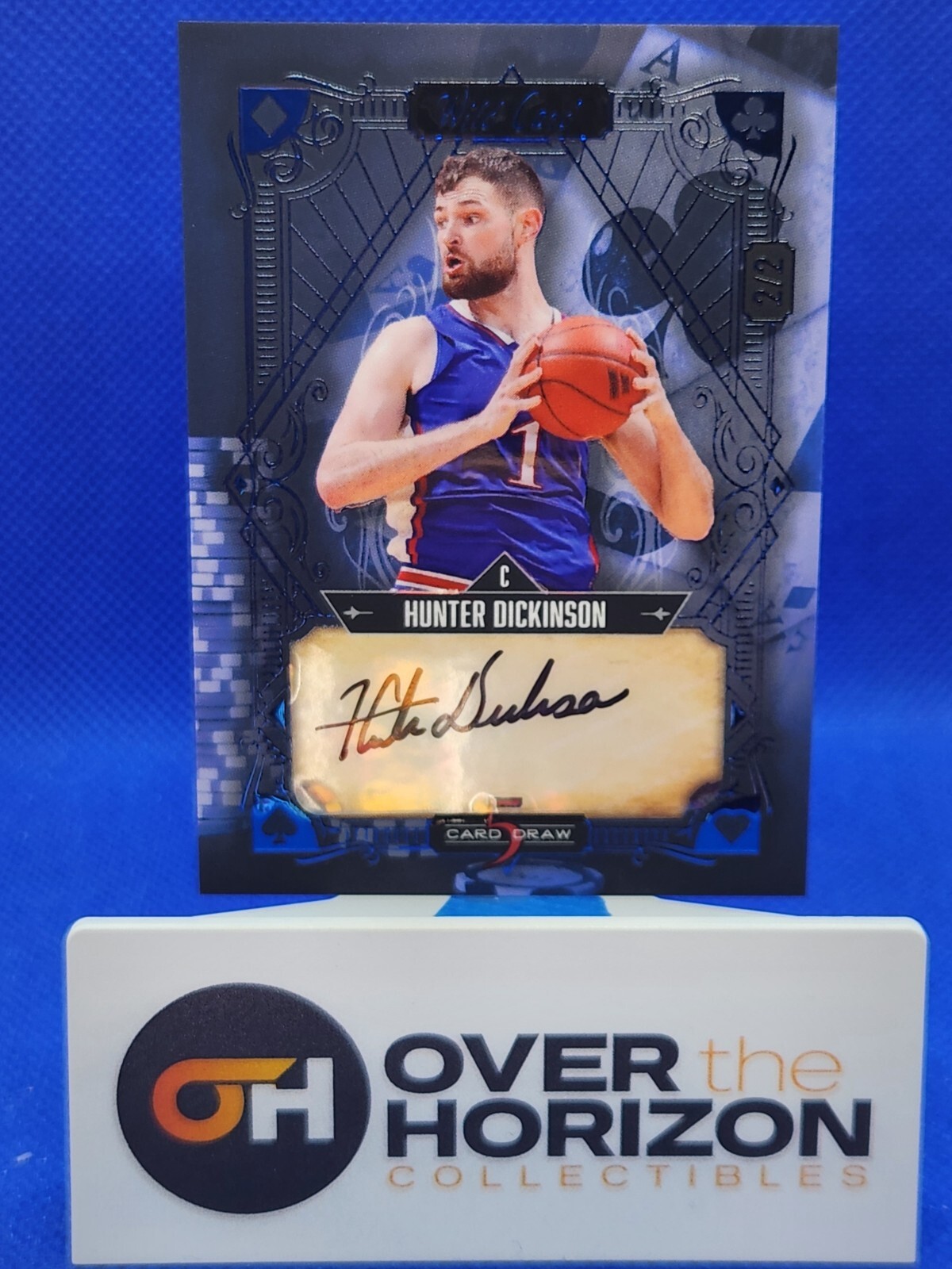 2024 Wild Card 5 Card Draw Hunter Dickinson Blue Foil Auto 2/2 RC Bookend 1/1