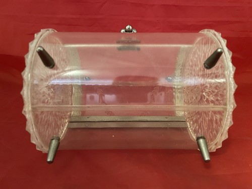 Clear Rhinestone cylinder tube barrel Vintage Lucite Purse Handbag 1950s Rialto? - Picture 5 of 7