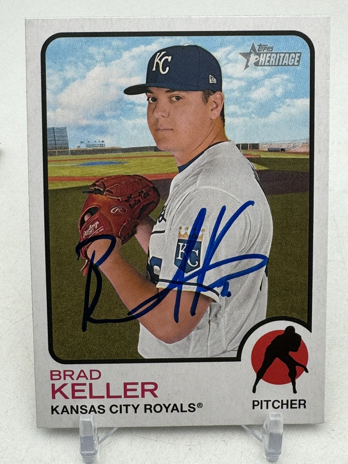 BRAD KELLER Signed 2022 Topps Heritage High Number Philadelphia Phillies #523