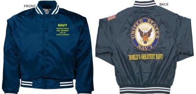 USS DONNER  LSD-20*DOCK LANDING*EMBROIDERED SATIN JACKET OFFICIALLY LICENSED