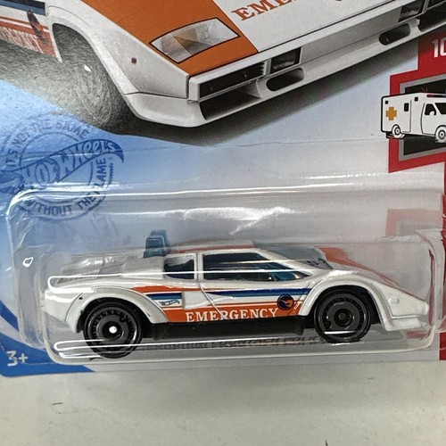 Hot Wheels 2021 HW Rescue Treasure Hunt Lamborghini Countach Police Car (T73 - Picture 6 of 9