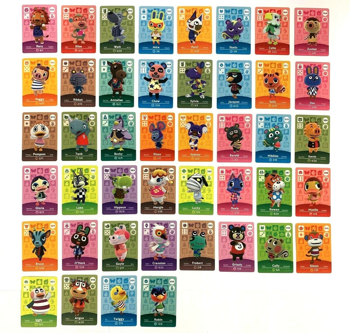 Authentic Individual Animal Crossing Amiibo Cards - Series 4 (#301