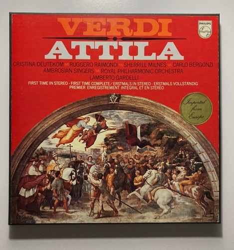 VERDI Attila 2xLP Box Set Philips  6700 056 Deutekom Raimondi Gardelli IMPORT - Picture 1 of 24