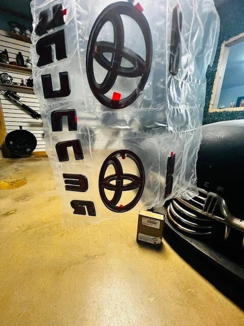 (1) Toyota 4Runner SR5 Matte Black Out Emblem Kit Pt948-89180-02 OEM genuine TRD - Image 3 of 4
