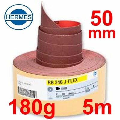 50mm 180 grit Jflex 5 Metres RB346 Hermes Cloth Backed J Flex Sandpaper