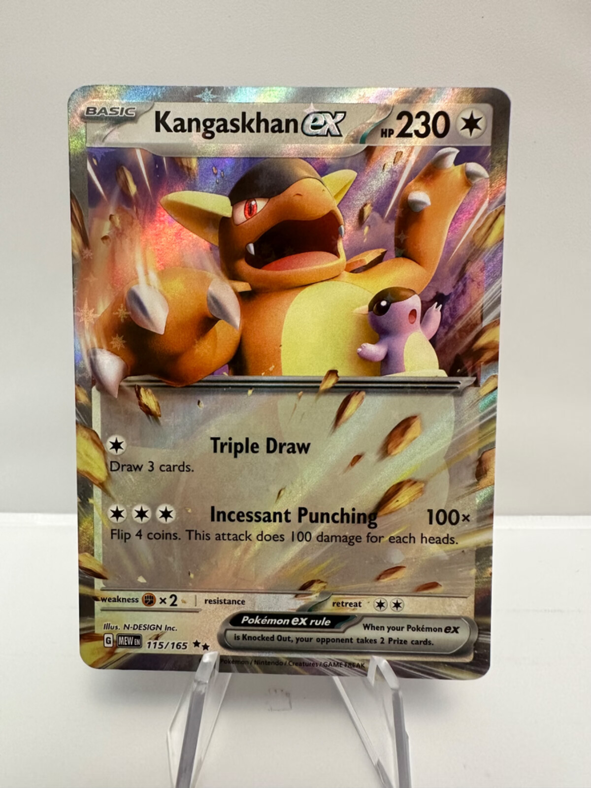 Kangaskhan ex 115/165 - Pokemon TCG Scarlet & Violet 151 - Double Rare - NM