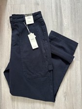 MARKS & SPENCER WOMENS NAVY BLUE STRAIGHT LEG CHINOS TROUSERS Size 14 Bnwt