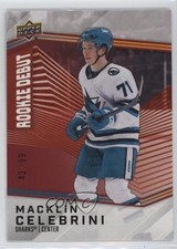 2024-25 Upper Deck UD Rookie Debut Red 43/99 Macklin Celebrini #19 6a7