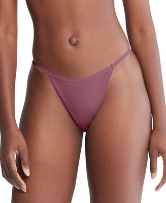 Calvin Klein Women Ideal Stretch Micro HighLeg Bikini Underwear Mauve Wine NWT L