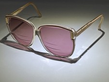 Vintage RARE Courreges Eyeglass Frames 8430 A19 Cat Eye Brown Cream France VTG