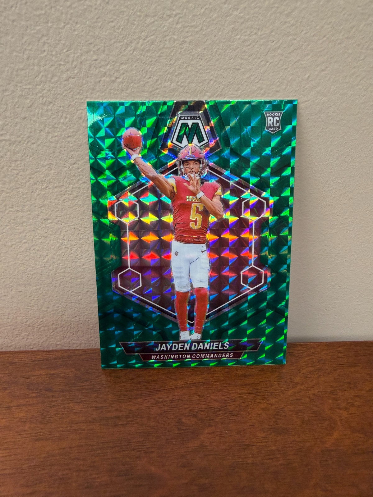 2024 Panini Mosaic - Rookies Jayden Daniels #302 Green Mosaic Prizm (RC)