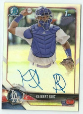 Keibert Ruiz 2018 1st bowman Chrome Auto Refractor  260/499 Washington Nationals