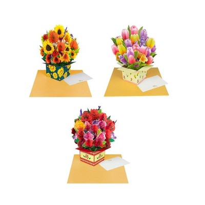 Muttertagskarte 3D Blumenstrauß Grußkarte für Mama Frauen Oma