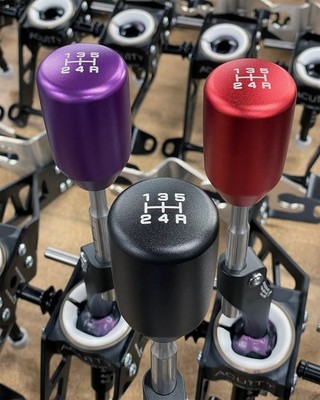 ACUITY ESCO-T5 Shift Knob M10x1.5 in Satin Anodized Finish Black / Red /Purple