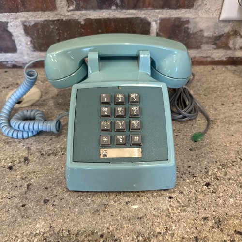 Telefono da scrivania Bell System Western Electric 2500D blu acqua pulsante funzionante