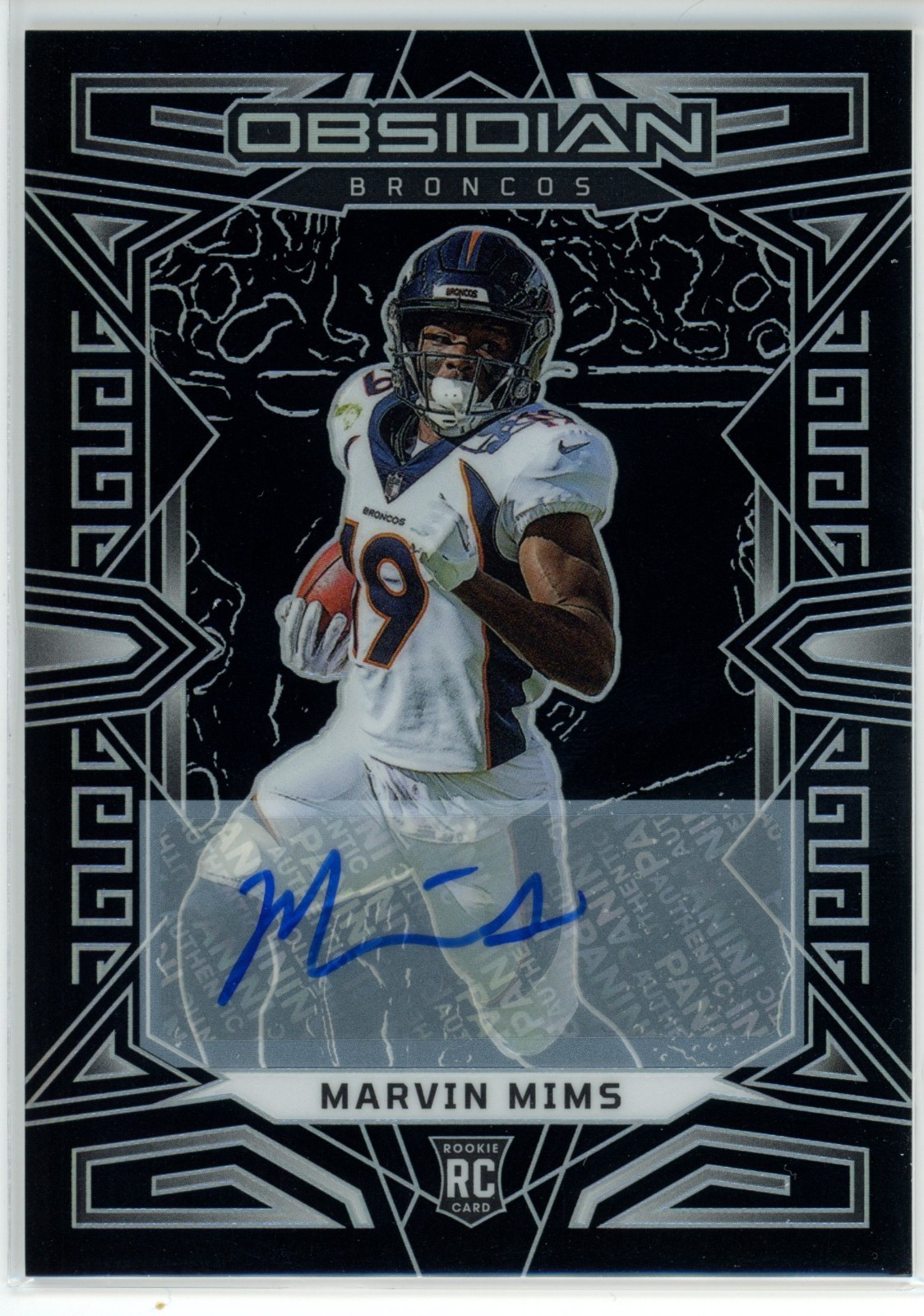 2023 Panini Obsidian - Marvin Mims #126 Signatures (AU, RC)