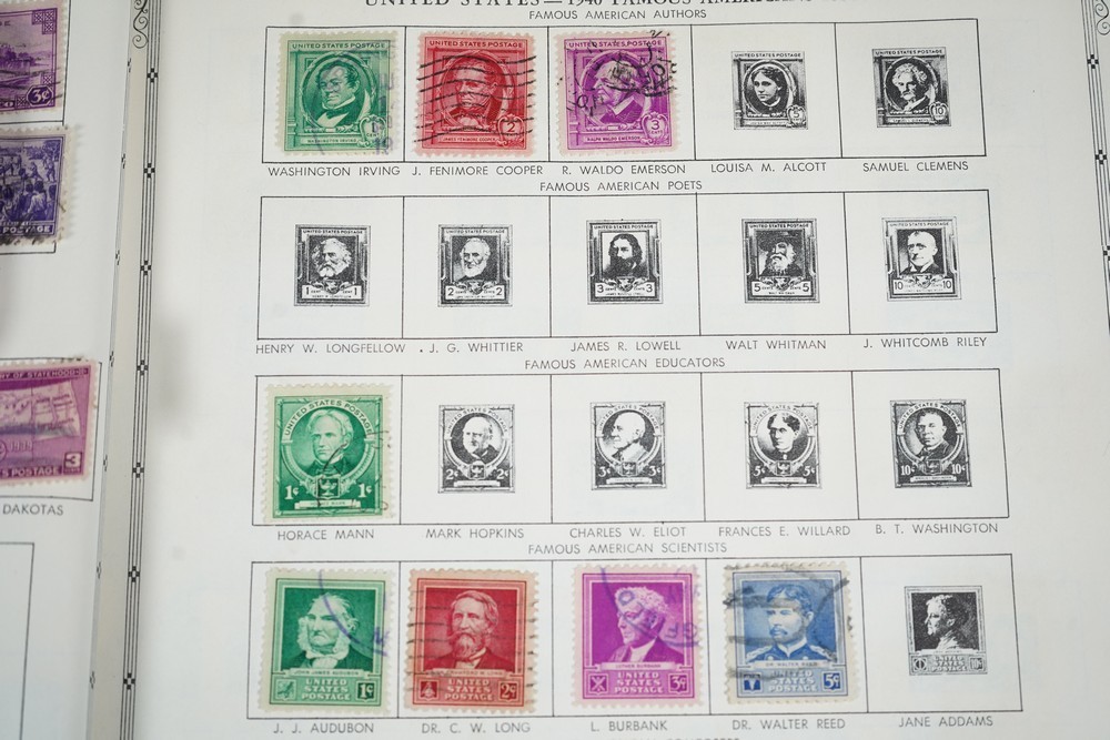 US & WORLDWIDE 1860s-1950s COLLECTION OF 2,750+ STAMPS MINT & USED IN ALBUM