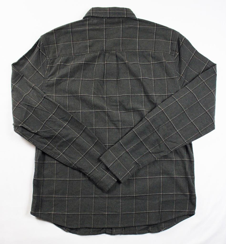 Marine Layer Mens Flannel Shirt L Classic Long Sleeve Button Front Stretch Gray