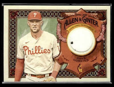 2022 Topps Allen & Ginter #AGRA-RH Rhys Hoskins jersey card Phillies