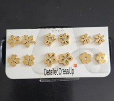 Ladies Women Kids Girls Unisex Stud Elegance Earrings 6 Pieces 