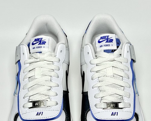 Nike Air Force 1 AF1 Low Shadow Leather DNA White Black Blue Various Sizes - Picture 9 of 21