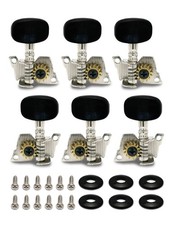 Classical Guitar Tuning Pegs 3L 3R Chrome Machine Heads String Tuners