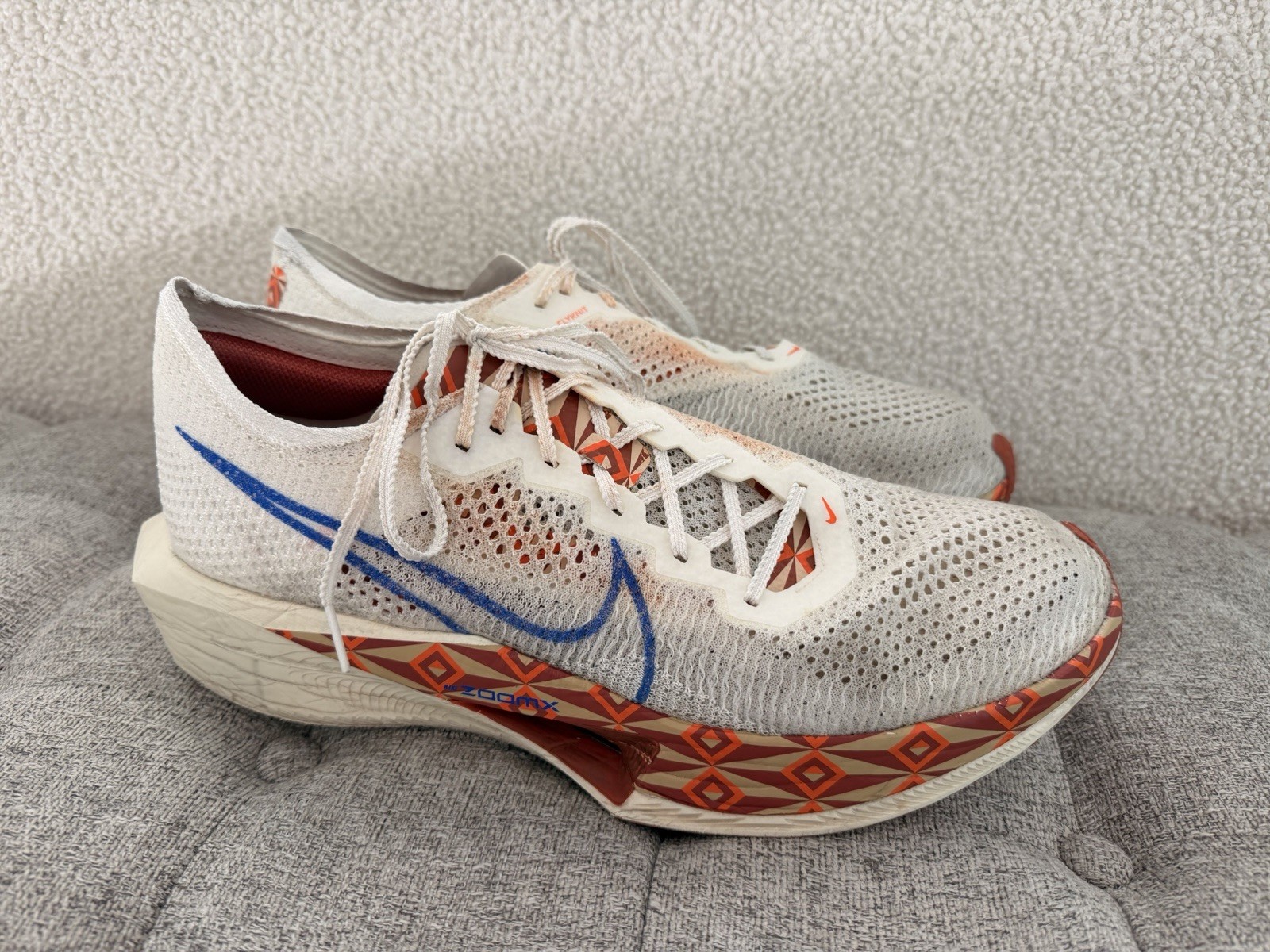 Nike ZoomX Vaporfly Nextpercent 3 Premium Flyknit Shoes Mens 14 Sail Orange FQ7676-100