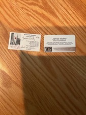 JAMES WORTHY, BUSINESS CARD, SIGNED MACYS BUSINESS CARD, HOF 2003