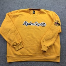 Vintage Ryder Cup Sweatshirt Mens XL Yellow Golf Gear For Sports Oakland